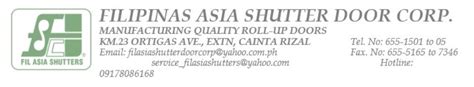 Filipinas Asia Shutter Door Corporation .
